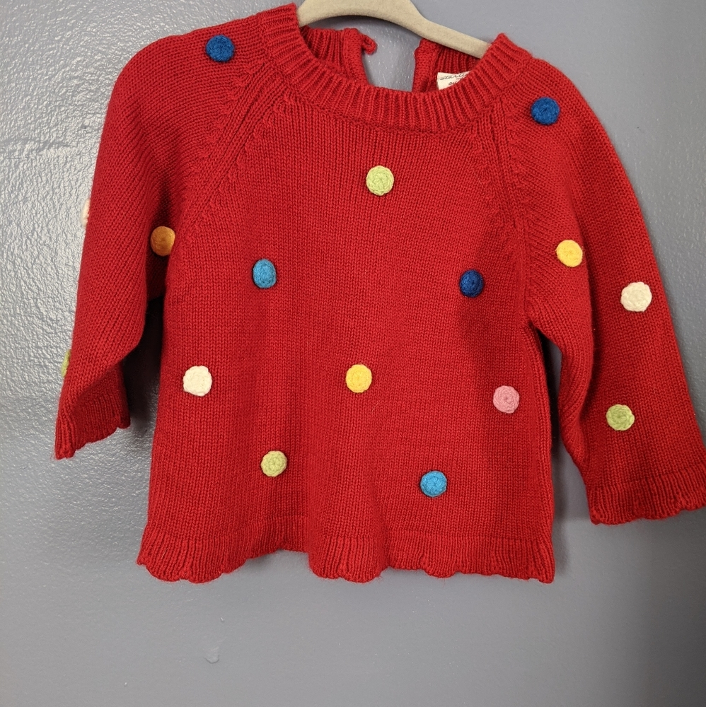 Child Red Sweater with Dots